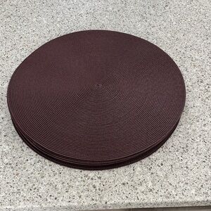 Elegant Brown Woven Placemat Set 8 total new with tags